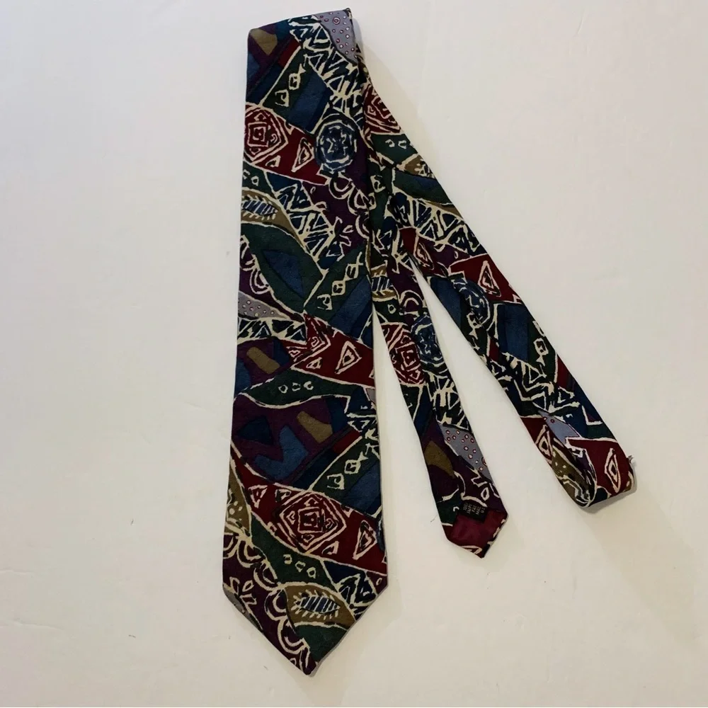 Vintage 90s Structure Silk Tie